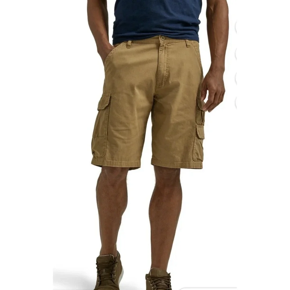 Wrangler Five Star Men's Relaxed Fit Stretch Cargo‎ Shorts Size 44 Acorn 10